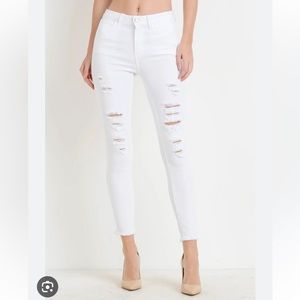 Just Black Distressed Skinny Jeans